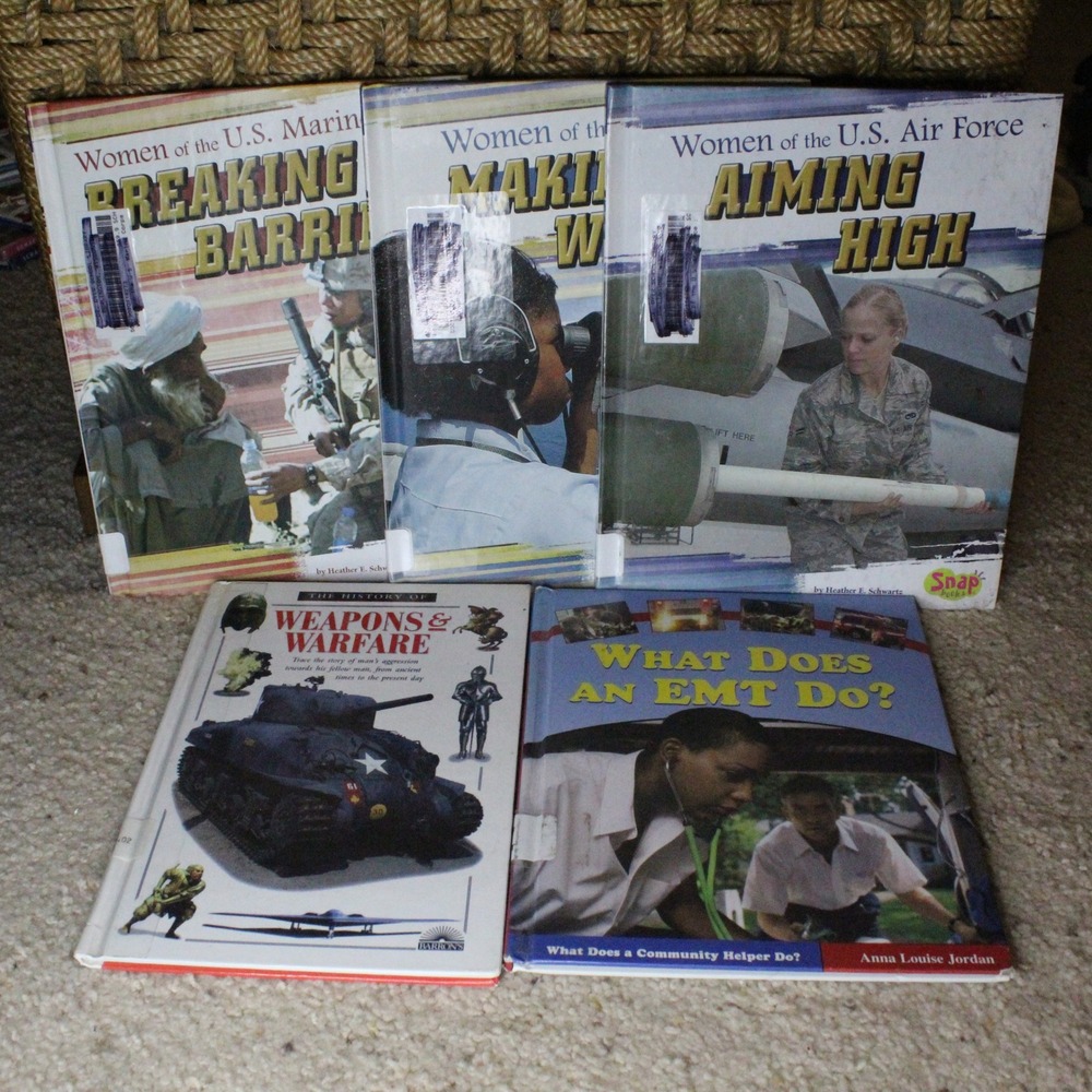 Capstone Military & Career Kids Book Lot 5pc Women in Service EMT History Preppy
